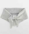 BB402 B402 Beechfield Knitted Triangle Scarf Heather Grey colour image